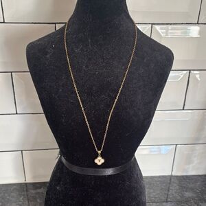 Elegant Gold Pendant Necklace with T initial NWT. Comes in protective pouch.